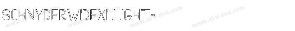 SchnyderWideXLLight字体转换