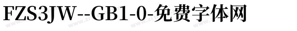 FZS3JW--GB1-0字体转换