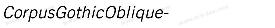 CorpusGothicOblique字体转换