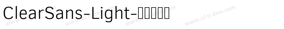ClearSans-Light字体转换