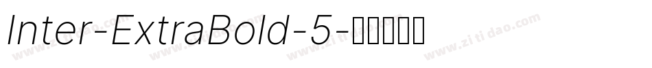 Inter-ExtraBold-5字体转换