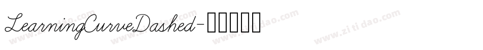LearningCurveDashed字体转换
