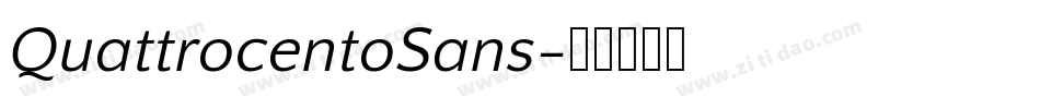 QuattrocentoSans字体转换