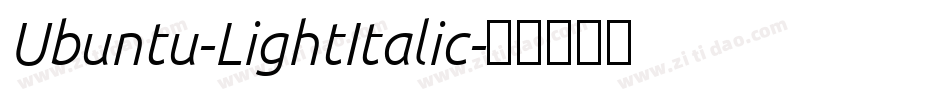 Ubuntu-LightItalic字体转换