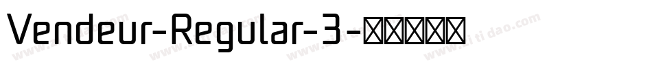 Vendeur-Regular-3字体转换