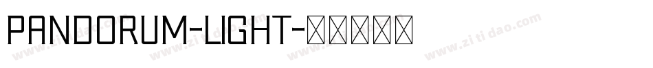 Pandorum-Light字体转换