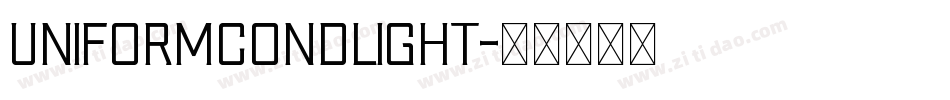 UniformCondLight字体转换