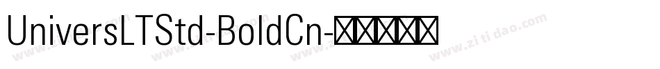 UniversLTStd-BoldCn字体转换