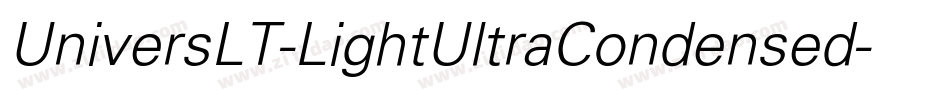 UniversLT-LightUltraCondensed字体转换