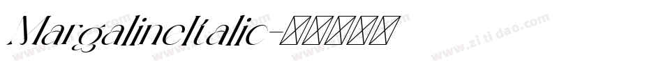 MargalineItalic字体转换