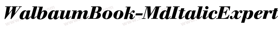 WalbaumBook-MdItalicExpert字体转换