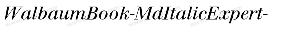 WalbaumBook-MdItalicExpert字体转换