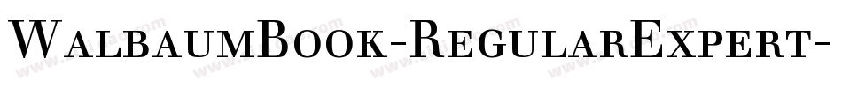 WalbaumBook-RegularExpert字体转换