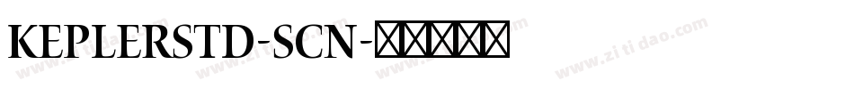 KeplerStd-Scn字体转换