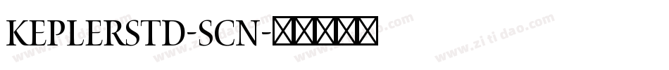 KeplerStd-Scn字体转换