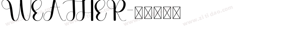 WEATHER字体转换