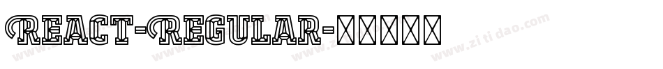 React-Regular字体转换