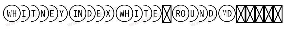 WhitneyIndexWhite-RoundMd字体转换