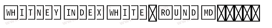 WhitneyIndexWhite-RoundMd字体转换