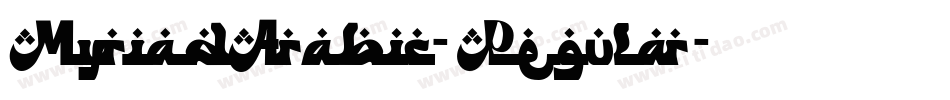 MyriadArabic-Regular字体转换