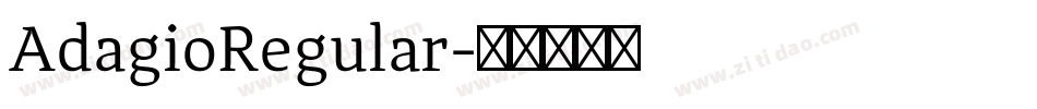 AdagioRegular字体转换