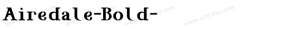 Airedale-Bold字体转换