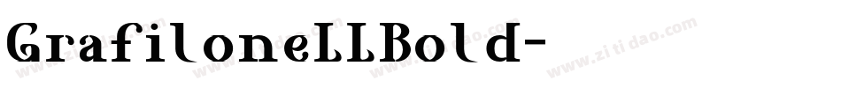 GrafiloneLLBold字体转换