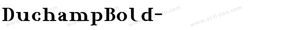 DuchampBold字体转换