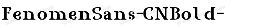 FenomenSans-CNBold字体转换