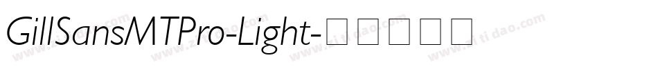 GillSansMTPro-Light字体转换