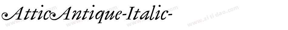 AtticAntique-Italic字体转换