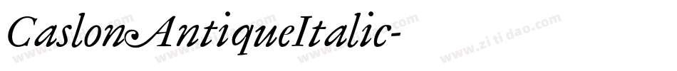 CaslonAntiqueItalic字体转换