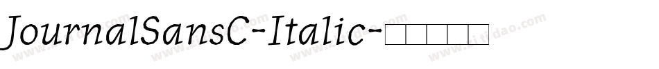 JournalSansC-Italic字体转换