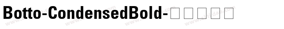 Botto-CondensedBold字体转换