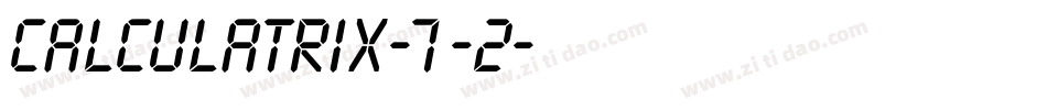 calculatrix-7-2字体转换