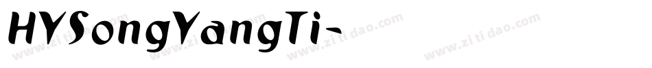 HYSongYangTi字体转换