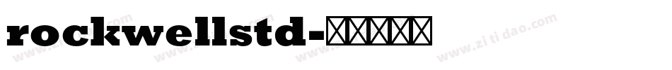 rockwellstd字体转换