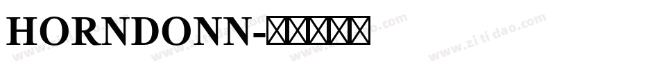 HORNDONN字体转换