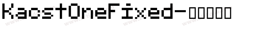 KacstOneFixed字体转换