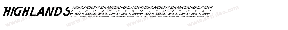 Highlands字体转换