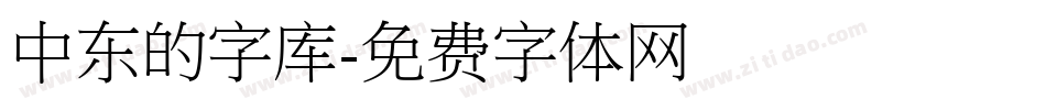 中东的字库字体转换