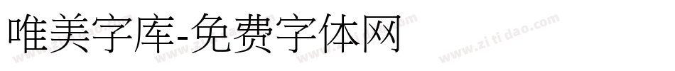 唯美字库字体转换