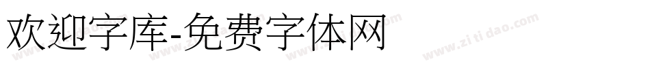 欢迎字库字体转换