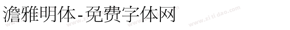 澹雅明体字体转换