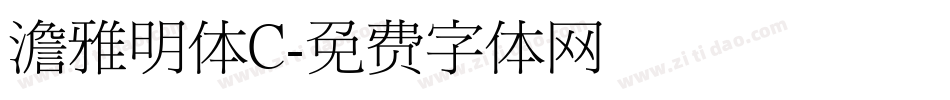 澹雅明体C字体转换