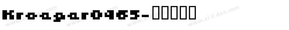 Kroeger0465字体转换