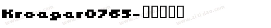 Kroeger0765字体转换