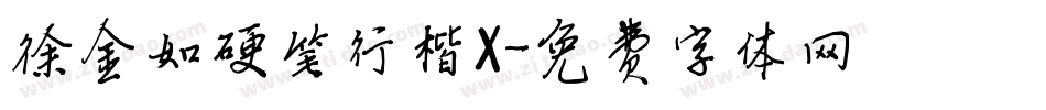 徐金如硬笔行楷X字体转换