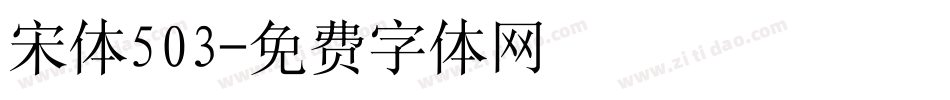 宋体503字体转换