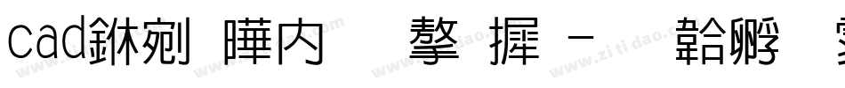 cad中显示的字库字体转换